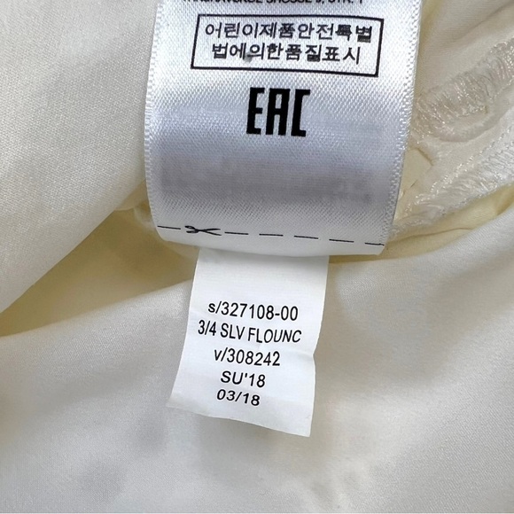 Banana Republic Eyelet Fit & Flare Dress Cream Size 4 Tall - Picture 7 of 14